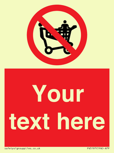 Custom No Climbing on Trolley Sign